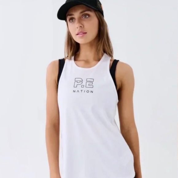 P.E NATION WHITE ENDURANCE TANK Size Medium - Picture 2 of 10